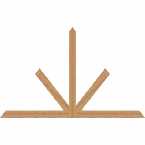 Ekena Millwork Saratoga Timber Gable Bracket, Western Red Cedar, 72"W x 45"H x 1 1/2"D x 3 1/2"F, 15/12 Pitch GBW072X45X0204SAR00SWR - main